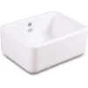 Shaws Contemporary Butler White Ceramic Single Bowl Kitchen Sink - 595mm x 460mm