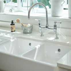 Shaws Contemporary Double Bowl Belfast Kitchen Sink - 795mm x 465mm