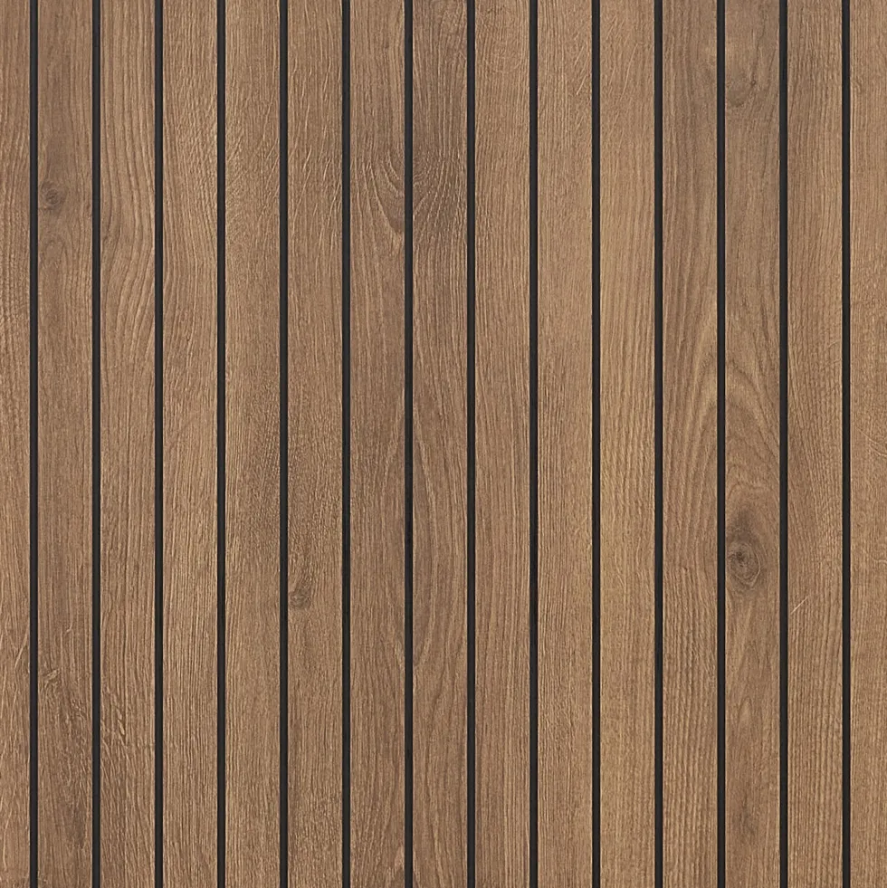 Showerwall Arcade Matt Walnut Laminate Ply Wood Proclick Bathroom Wall Panel - 2400 x 600mm