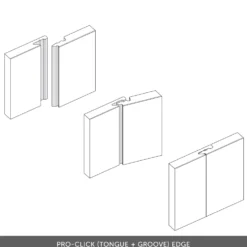 Showerwall Arcade Matt Walnut Laminate Ply Wood Proclick Bathroom Wall Panel - 2400 x 600mm