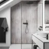 Showerwall Cement Herringbone Laminate Tile - 2400 x 600mm