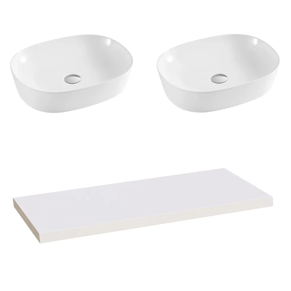 Sophia Basin Shelf with Countertop Basin - 3 sizes