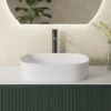 Sophia Matt White Oval Countertop Basin - 500 x 380mm