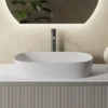 Sophia Matt White Oval Countertop Basin - 600 x 380mm