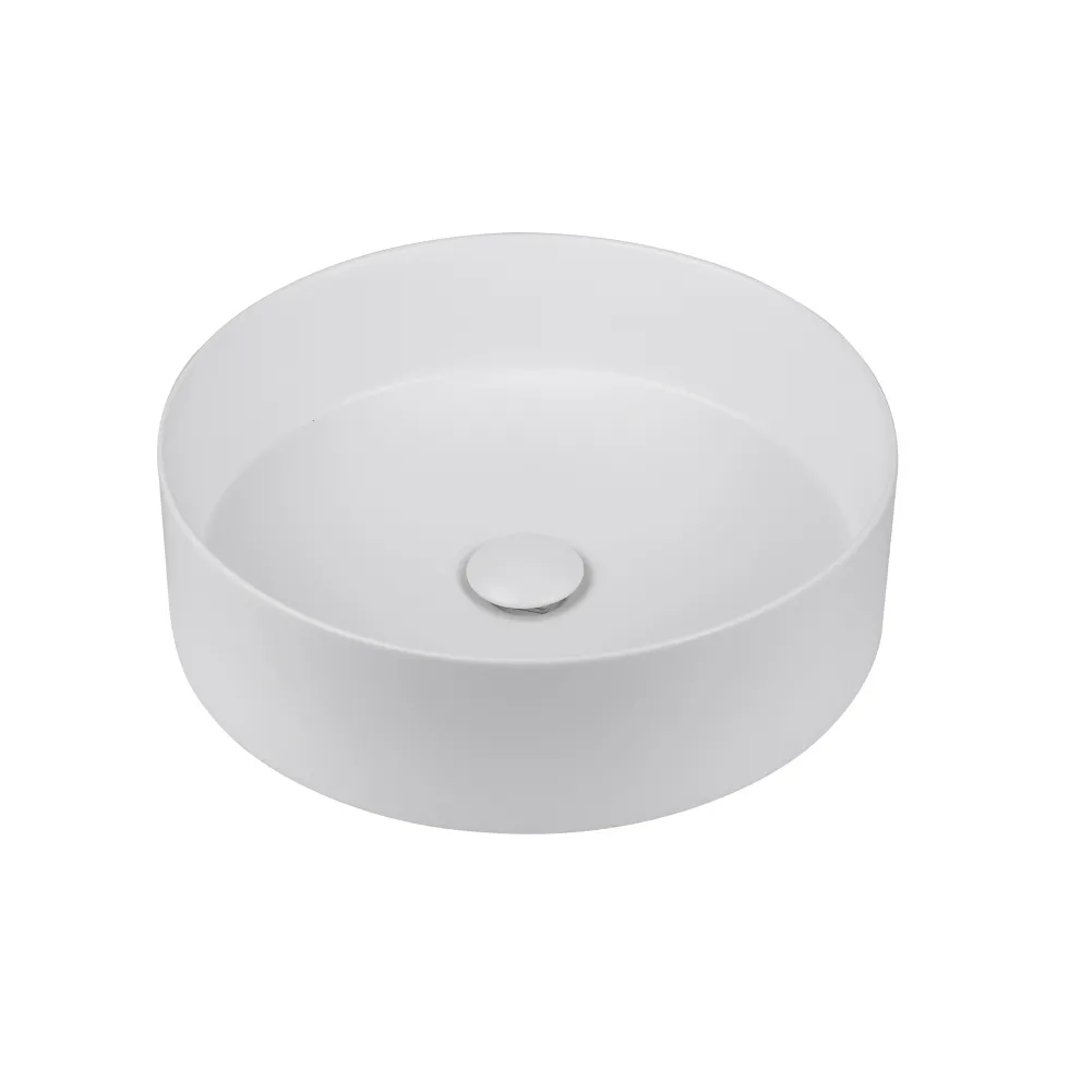 Sophia Matt White Round Countertop Basin - 355mm