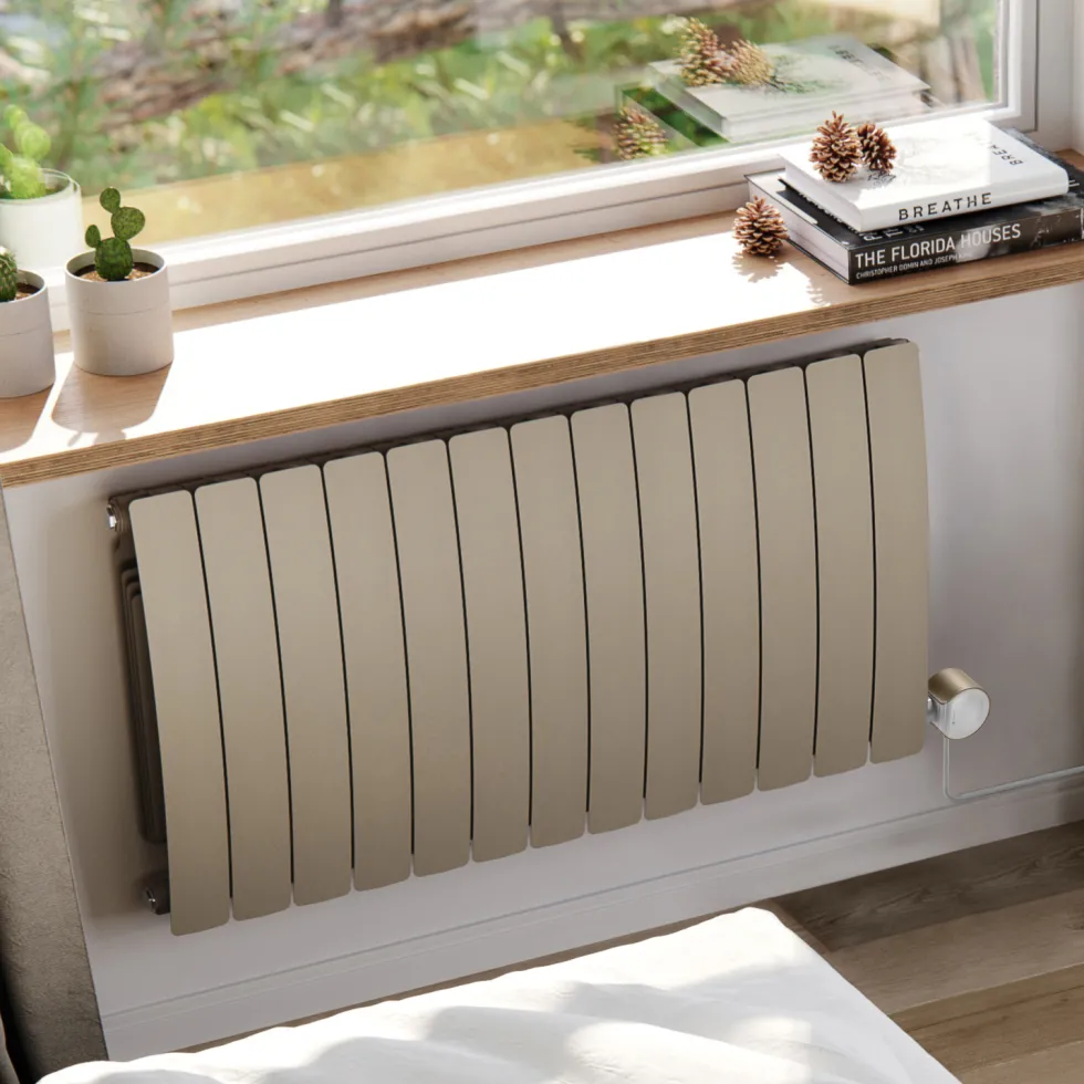 Terma Bergamo Electric Single Panel Horizontal Radiator with VEO Wi-Fi Controlled Heating Element