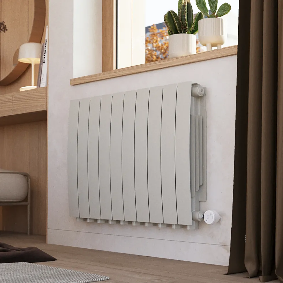 Terma Bergamo Electric Single Panel Horizontal Radiator with VEO Wi-Fi Controlled Heating Element