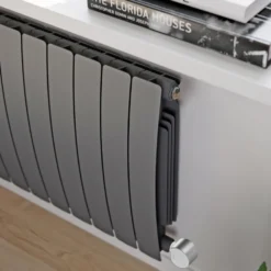 Terma Bergamo Electric Single Panel Horizontal Radiator with VEO Wi-Fi Controlled Heating Element