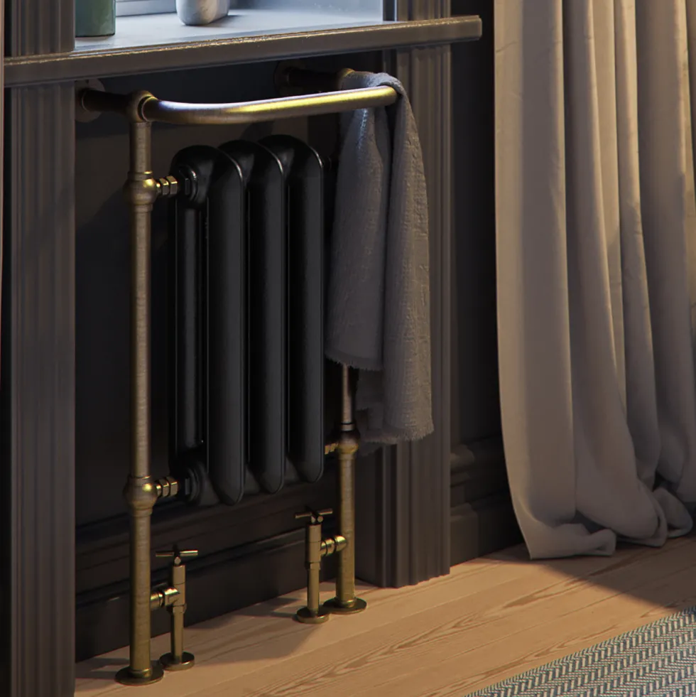 Terma Cast Iron Traditional Heated Towel Rail - 6 Colours