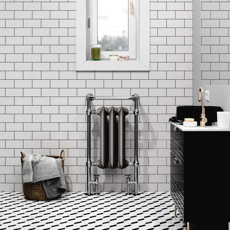 Terma Cast Iron Traditional Heated Towel Rail - 6 Colours