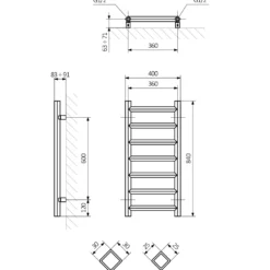 Terma Crystal Electric Heated Towel Rail with SIM Heating Element