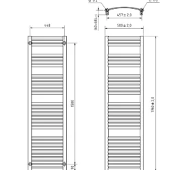 Terma Dexter Heated Towel Rail - 3 Sizes