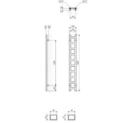 Terma Easy Ladder Heated Towel Rail - Sparkling Gravel - 3 Sizes