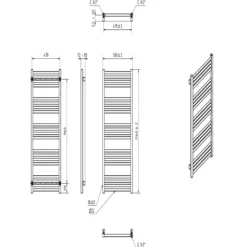 Terma Fiona Heated Towel Rail - 5 Sizes
