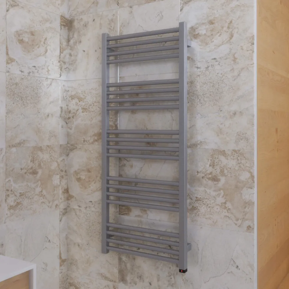 Terma Fiona One Electric Heated Towel Rail with Heating Element - Sparkling Gravel - 4 Sizes