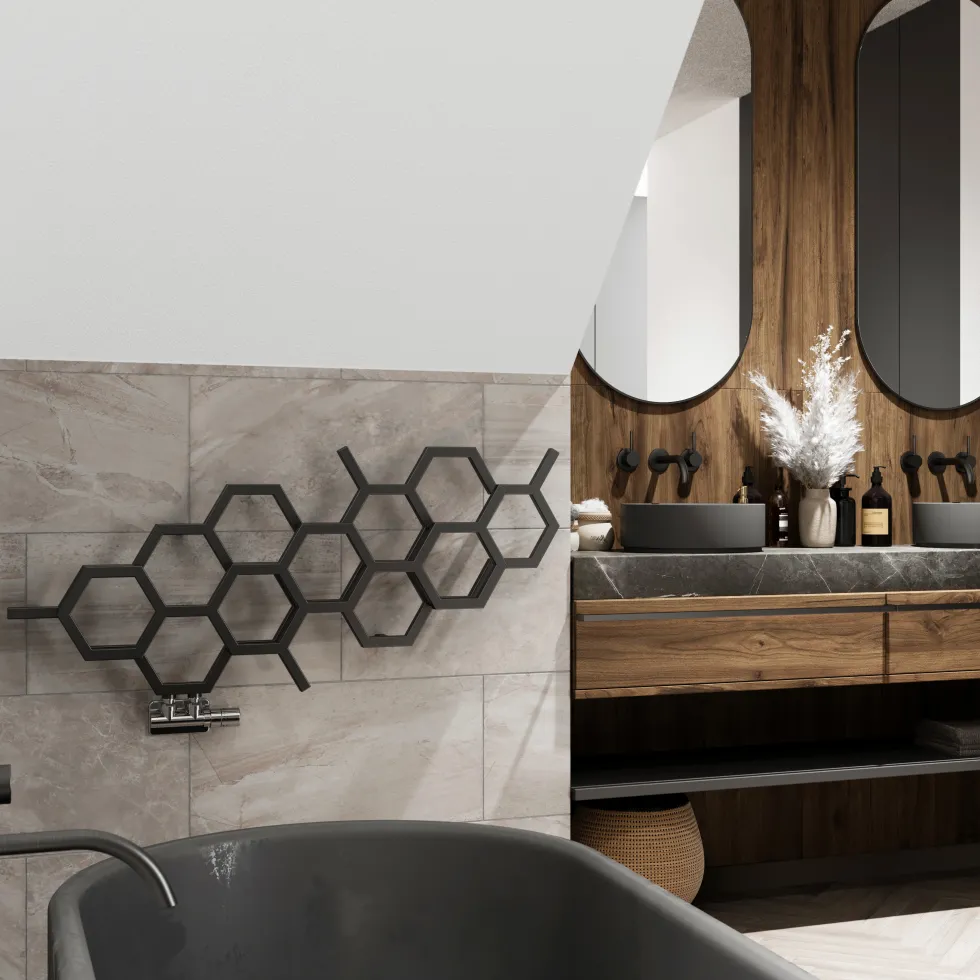 Terma Hex Steel Designer Horizontal Radiator - 502 x 1126mm