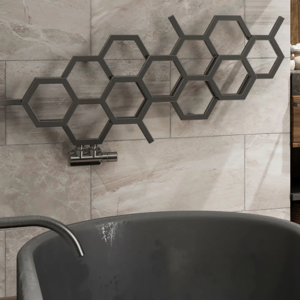 Terma Hex Steel Designer Horizontal Radiator - 502 x 1126mm