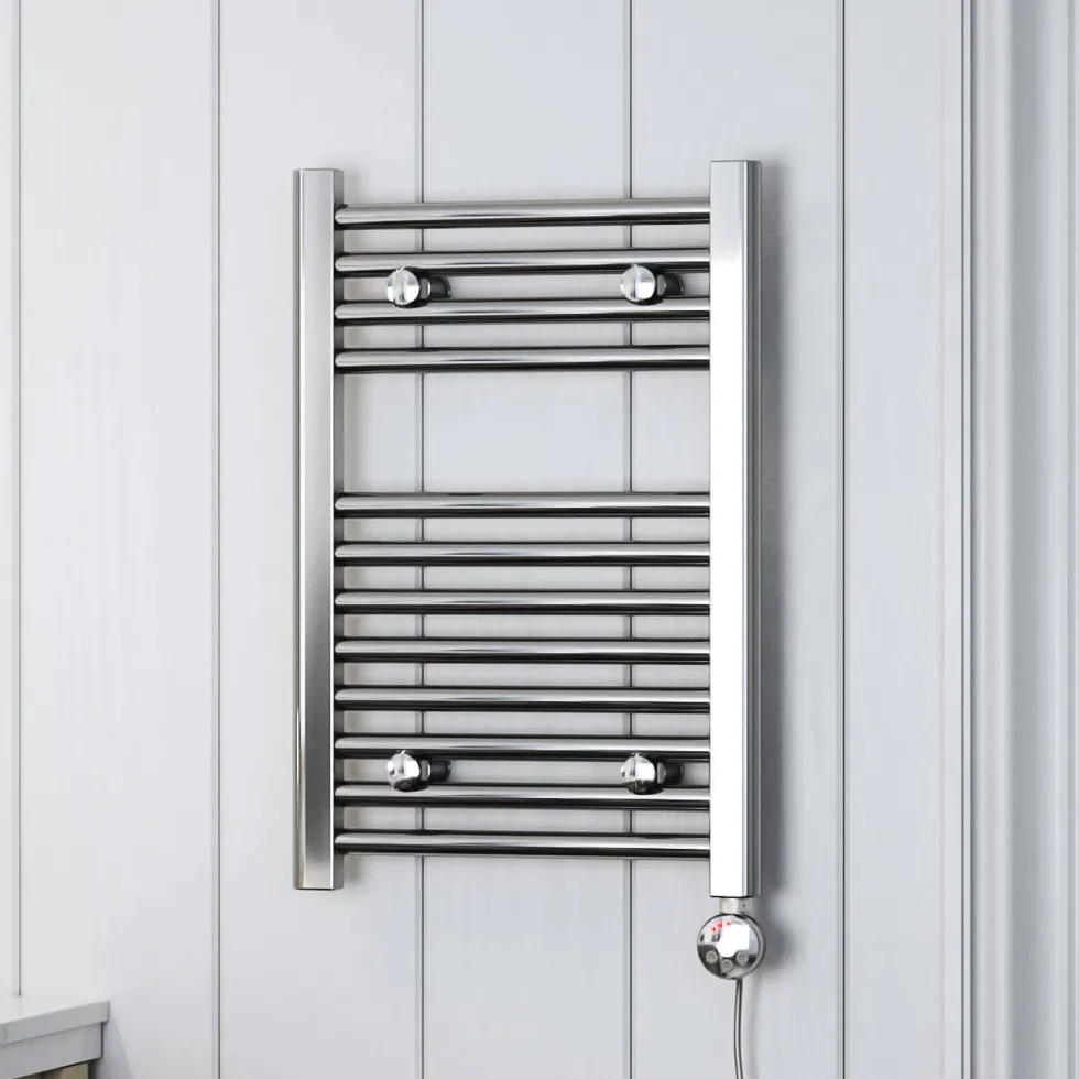Terma Leo Chrome Electric Heated Towel Rail with Heating Element