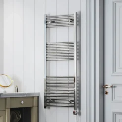 Terma Leo Chrome Electric Heated Towel Rail with Heating Element
