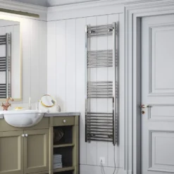 Terma Leo Chrome Electric Heated Towel Rail with Heating Element