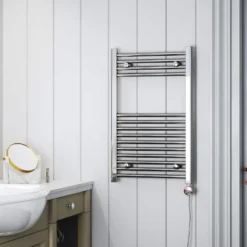 Terma Leo Chrome Electric Heated Towel Rail with Heating Element
