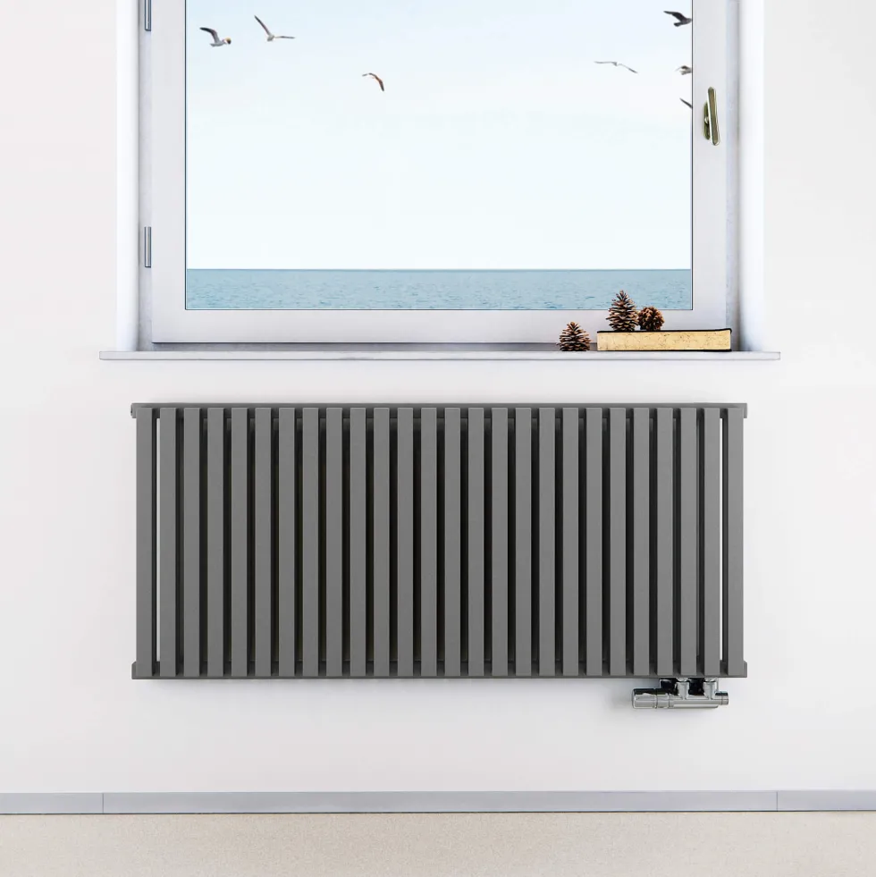 Terma Nemo Horizontal Double Panel Metallic Stone Radiator - 3 Sizes