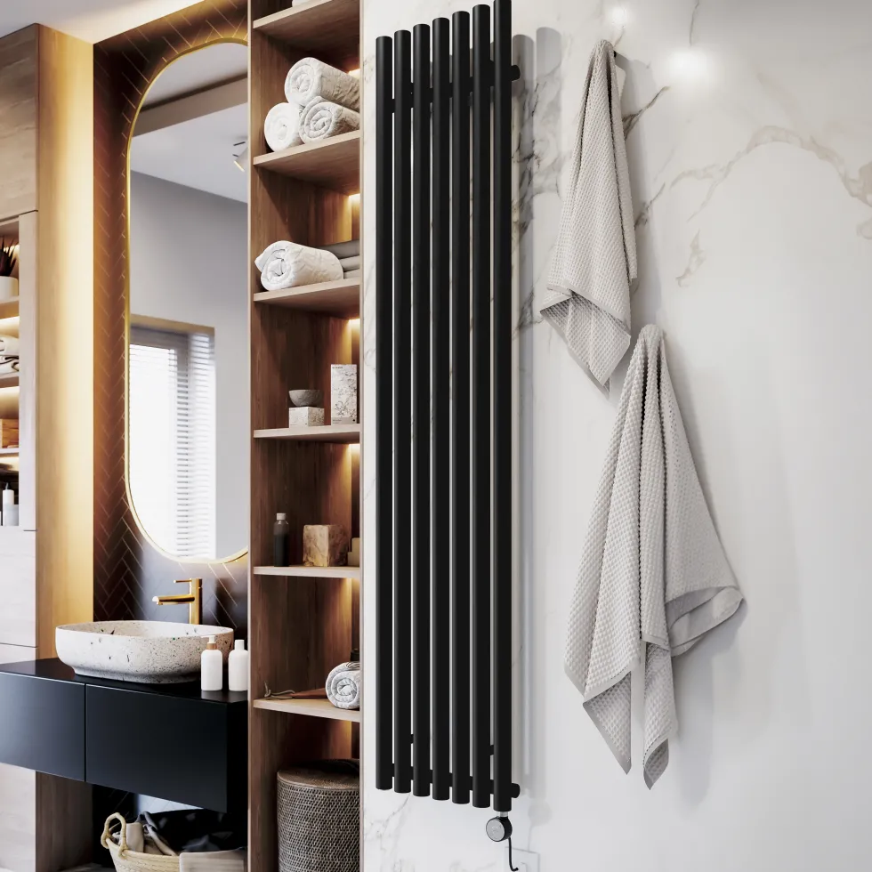 Terma Rolo Room E Single Panel Electric Radiator with MOA Blue Heating Element