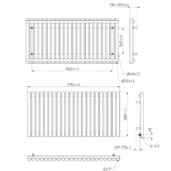Terma Rolo Room E Single Panel 580 x 1195mm Electric Radiator with 1000W Wi-Fi Controlled VEO Heating Element