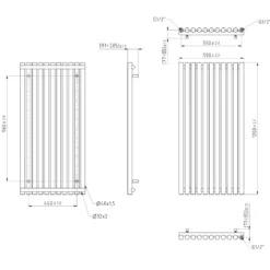 Terma Rolo Room Vertical or Horizontal Designer Single Panel Radiator