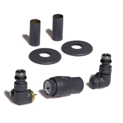 Terma Vario Vision 3 Axis Thermostatic Corner Valves with Pipe Masking - Left or Right Hand