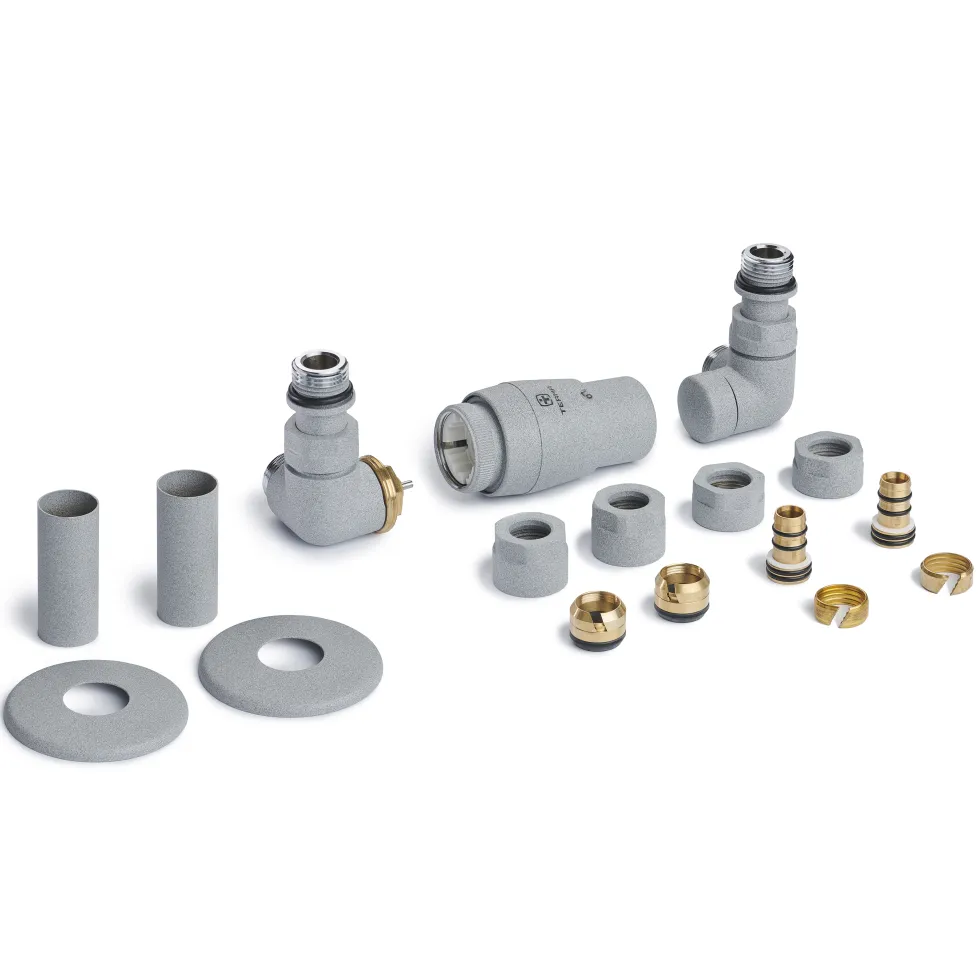Terma Vario Vision 3 Axis Thermostatic Corner Valves with Pipe Masking - Left or Right Hand
