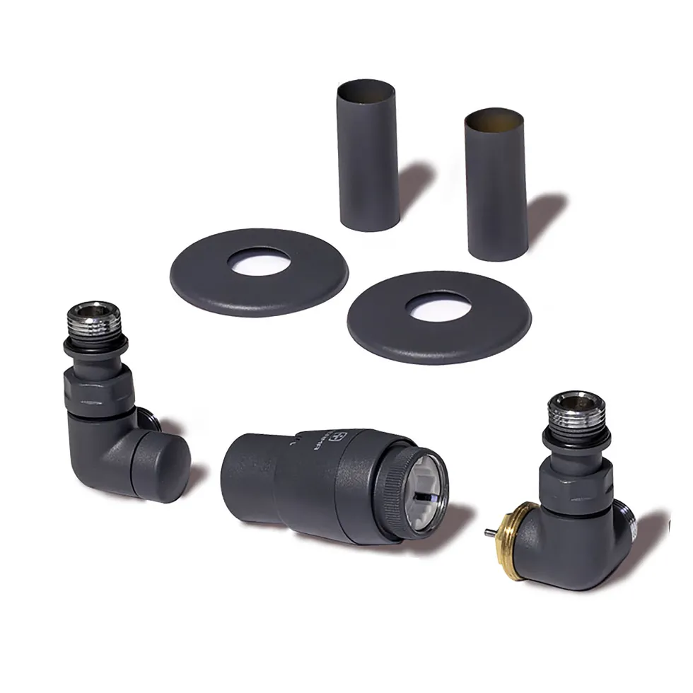 Terma Vario Vision 3 Axis Thermostatic Corner Valves with Pipe Masking - Left or Right Hand