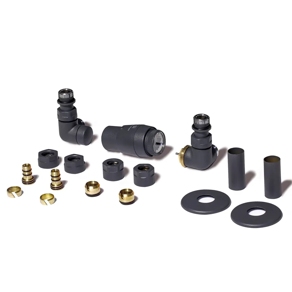 Terma Vario Vision 3 Axis Thermostatic Corner Valves with Pipe Masking - Left or Right Hand