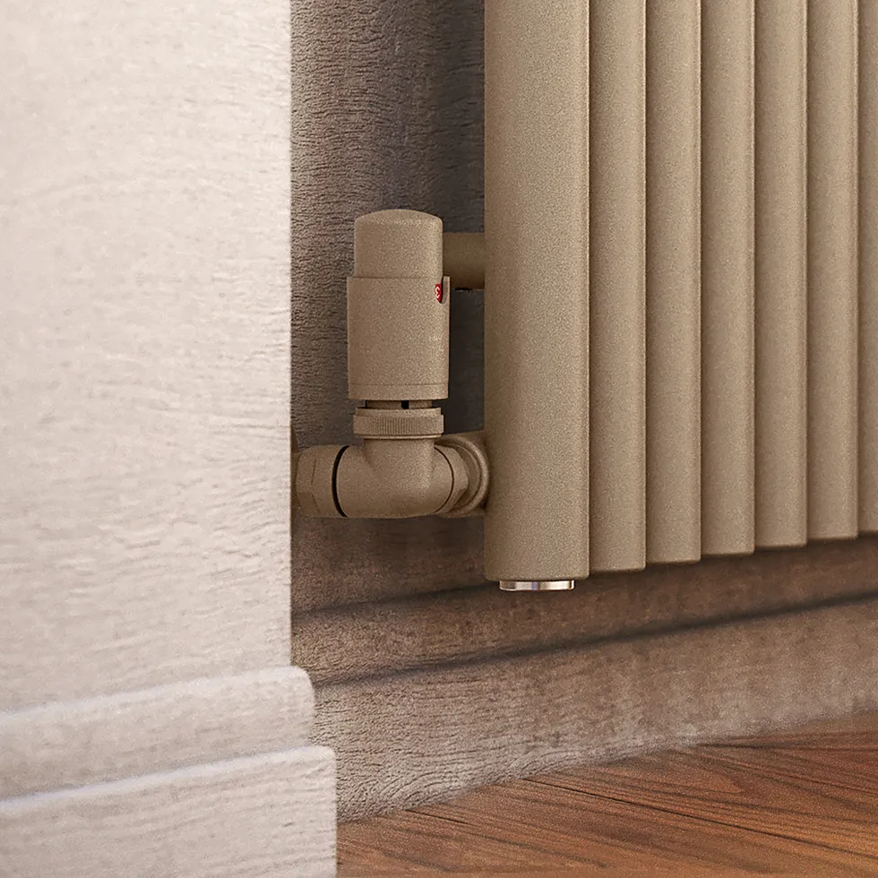 Terma Vario Vision 3 Axis Thermostatic Corner Valves with Pipe Masking - Left or Right Hand
