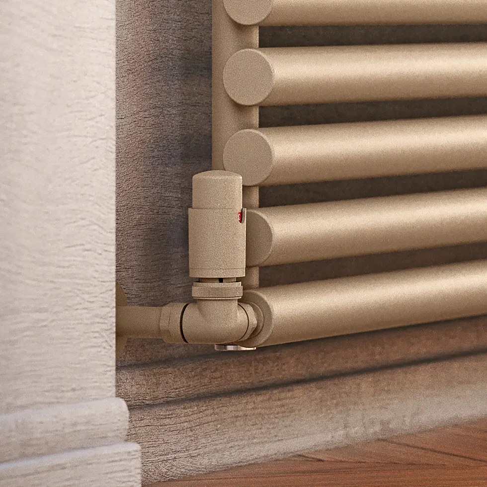 Terma Vario Vision 3 Axis Thermostatic Corner Valves with Pipe Masking - Left or Right Hand