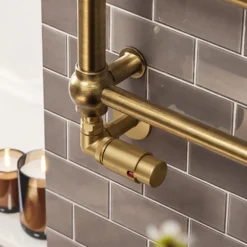 Terma Vario Vision 3 Axis Thermostatic Corner Valves with Pipe Masking - Left or Right Hand