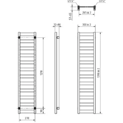 Terma Vivo Electric Heated Towel Rail with Wi-Fi Controlled VEO Heating Element