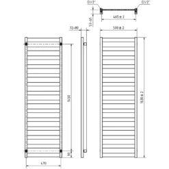 Terma Vivo Heated Towel Rail - 2 Sizes