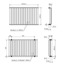 Terma Warp Room Double Panel Horizontal Radiator
