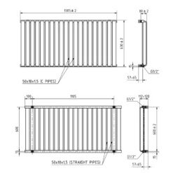 Terma Warp Room Double Panel Horizontal Radiator
