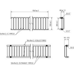 Terma Warp Room Double Panel 330 x 1565mm Electric Radiator with 1000W Wi-Fi Controlled VEO Heating Element