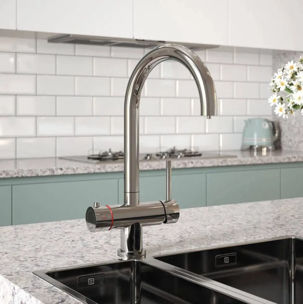 The Tap Factory Cromo Filtered Cold & Instant Boiling Water Tap with WRAS-Approved Boiler & Filter - Chrome