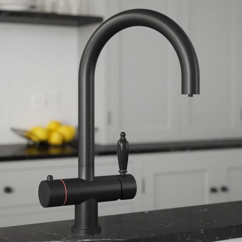 The Tap Factory Shaker Boiling Water Kitchen Mixer with Filtered Cold Drinking Water & Coloured Spout