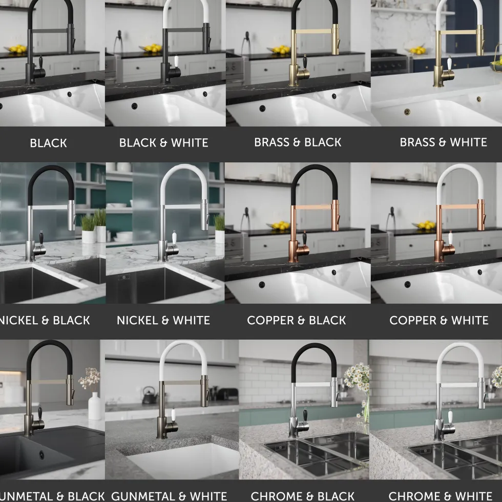 The Tap Factory Vibrance Shaker Mono Pull Out Spray Kitchen Mixer Tap