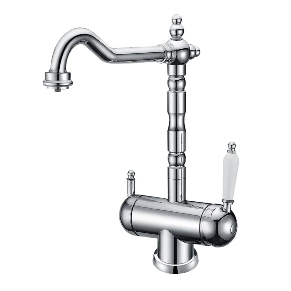 The Tap Factory Wisteria Traditional 4 in 1 Instant Hot & Cold Boiling Water Tap with WRAS Approved Boiler Unit & Filter - Chrome