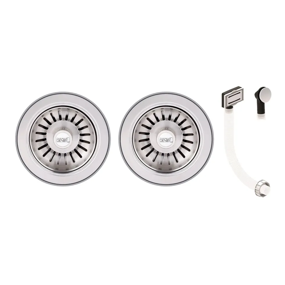 Thomas Denby Heritage Double Belfast Large 2 Bowl White Ceramic Kitchen Sink - 895 x 550mm