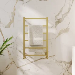 Toasty Arcus Brushed Brass Electric Heated Towel Rail