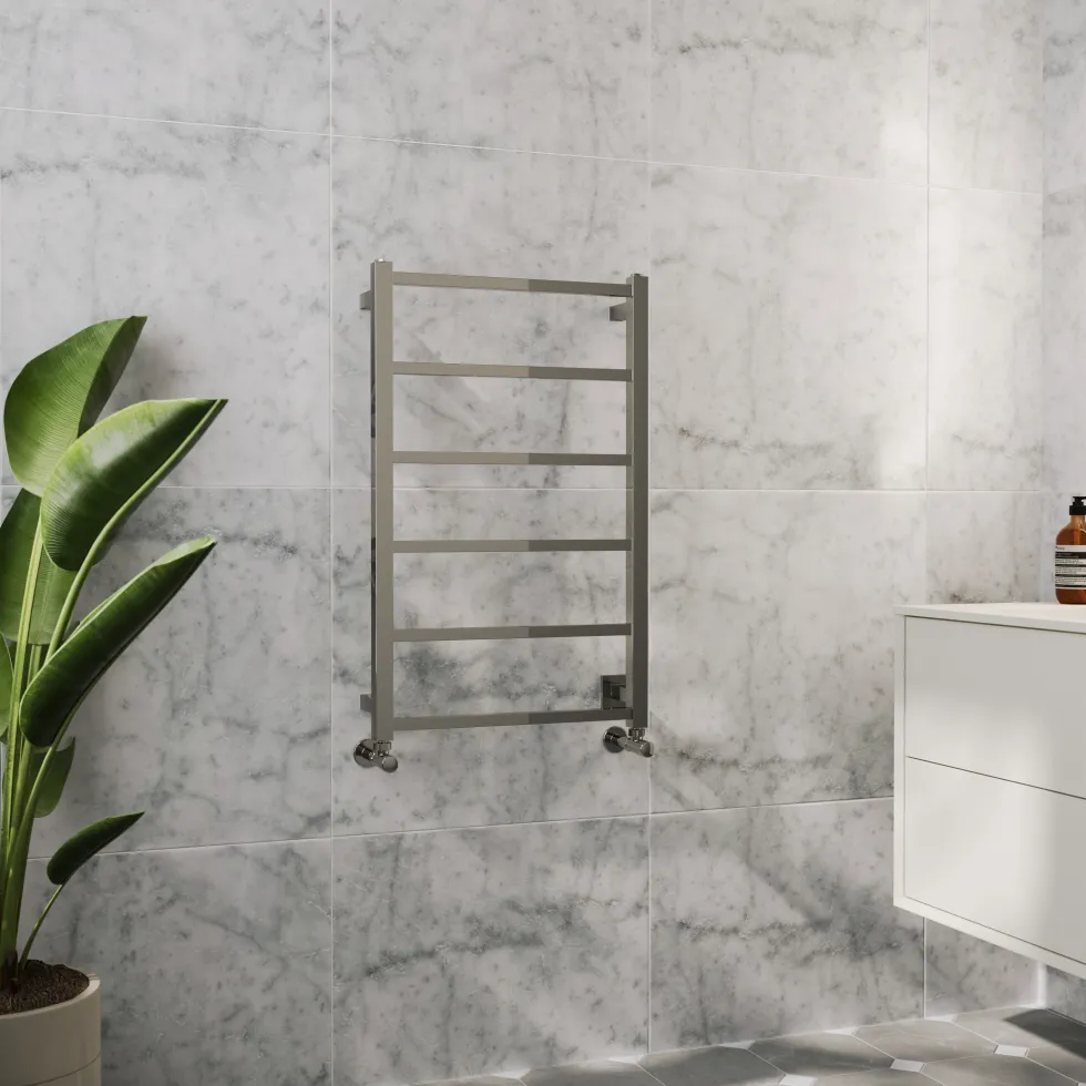 Toasty Arcus Polished Stainless Steel Electric Heated Towel Rail