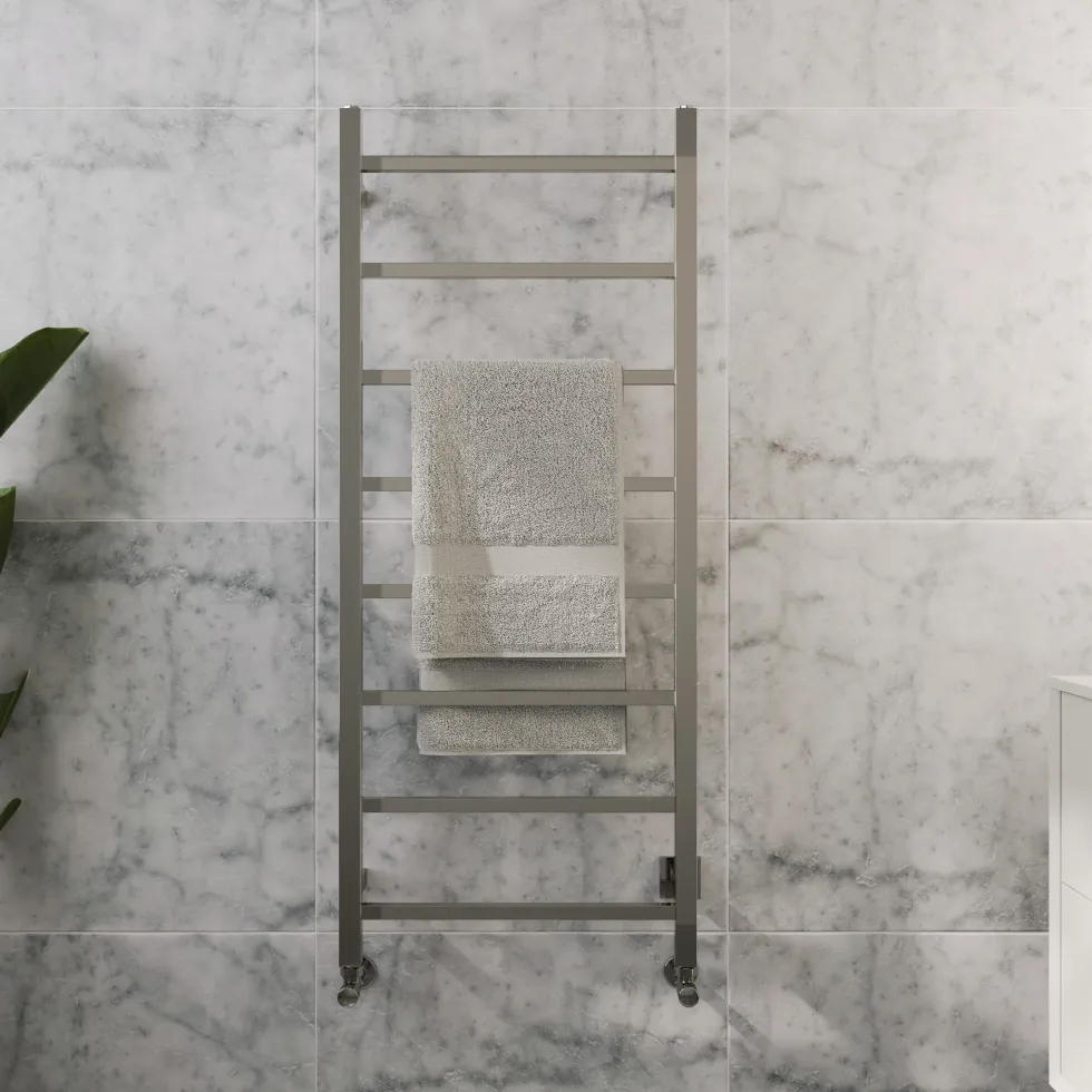 Toasty Arcus Polished Stainless Steel Electric Heated Towel Rail