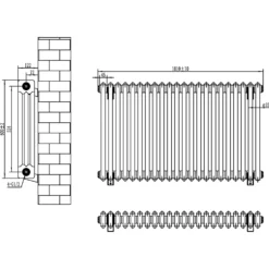 Toasty Ardleigh Anthracite Horizontal Column Radiator